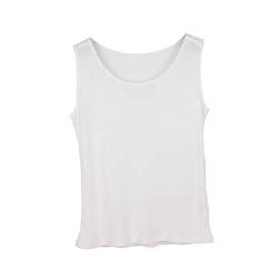 Egurs Damen Tank Top aus 100% Natur Seide,Komfortabel Weiß M von Egurs