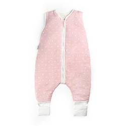 Ehrenkind® Baby Sommerschlafsack mit Füßen | Bio-Baumwolle | Sommer Schlafsack Gr. 100 Farbe Rosa mit weißen Punkten | 1 Tog von Ehrenkind