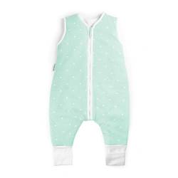 Ehrenkind® Baby Sommerschlafsack mit Füßen | Bio-Baumwolle | Sommer Schlafsack Gr. 70 Farbe Mint mit weißen Sternen | 1 Tog von Ehrenkind