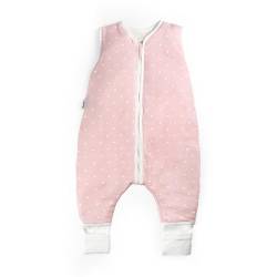 Ehrenkind® Baby Sommerschlafsack mit Füßen | Bio-Baumwolle | Sommer Schlafsack Gr. 90 Farbe Rosa mit weißen Punkten | 1 Tog von Ehrenkind