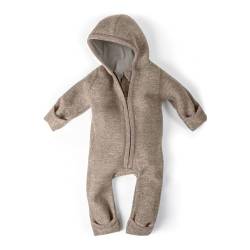 Ehrenkind® WALKOVERALL | Baby Wollwalk-Overalls aus Natur Schurwolle mit Reißverschluss | Walk Wolle Woll-Anzug für Kleinkind und Baby | Beige Gr. 74/80 von Ehrenkind