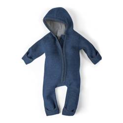 Ehrenkind® WALKOVERALL | Baby Wollwalk-Overalls aus Natur Schurwolle mit Reißverschluss | Walk Wolle Woll-Anzug für Kleinkind und Baby | Jeansblau Gr. 74/80 von Ehrenkind