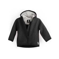 Ehrenkind® Walkjacke | Jacke für Kind aus Natur Schurwolle mit Reißverschluss | Walk Jacke für Baby | Anthrazit Gr. 122/128 von Ehrenkind