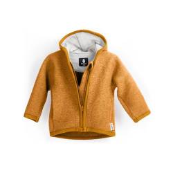 Ehrenkind® Walkjacke | Jacke für Kind aus Natur Schurwolle mit Reißverschluss | Walk Jacke für Baby | Safran Gr. 86/92 von Ehrenkind