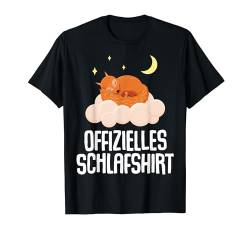 Offizielles Schlafshirt Pyjama Eichhörnchen Lustig Geschenk T-Shirt von Eichhörnchen Geschenkidee Langschläfer Faulenzer