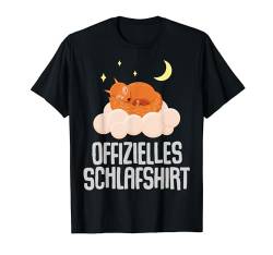 Offizielles Schlafshirt Pyjama Eichhörnchen Lustig Geschenk T-Shirt von Eichhörnchen Geschenkidee Langschläfer Faulenzer