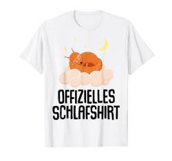 Offizielles Schlafshirt Pyjama Eichhörnchen Lustig Geschenk T-Shirt von Eichhörnchen Geschenkidee Langschläfer Faulenzer