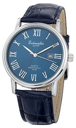 Eichmüller Herren Armbanduhr Analog Datumsanzeige Quarz Edelstahluhr Lederband von Eichmüller