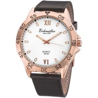 Eichmüller Quarzuhr Herrenuhr RE1043 rose-weiss-braun 44 mm von Eichmüller