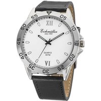 Eichmüller Quarzuhr Herrenuhr RE1044 silberfarben-weiss-schwarz 44 mm von Eichmüller