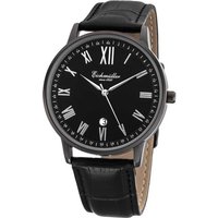 Eichmüller Quarzuhr Herrenuhr RE1107 schwarz Lederband 40 mm von Eichmüller