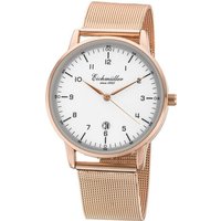 Eichmüller Quarzuhr Herrenuhr RE1111 Rosegoldfarben Weiss Milanaiseband 40 mm von Eichmüller