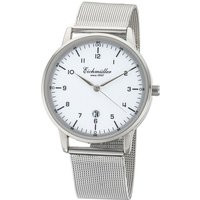 Eichmüller Quarzuhr Herrenuhr RE1112 Silberfarben Weiss Milanaiseband 40 mm von Eichmüller