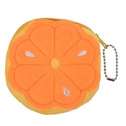 Eighosee Münzgeldbeutel mit Obst-Design, Geldbörse für Damen, Geschenk (Orange), Orange, Einheitsgröße von Eighosee
