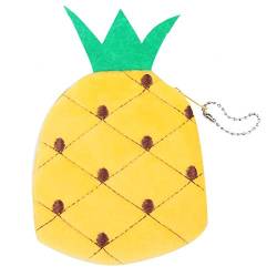 Eighosee Münzgeldbeutel mit Obst-Design, Geldbörse für Damen, Geschenk (gelbe Ananas), Gelbe Ananas, Einheitsgröße von Eighosee