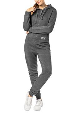 Eight2Nine Damen Sweat Overall Einteiler Onesie Middle-Grey L/XL von Eight2Nine