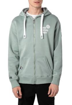 Eight2Nine Herren Sweatjacke mit Küstenbackprint - Maritimer Style für Strandspaziergänge und Stadtausflüge light-green XL von Eight2Nine