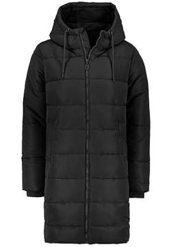 Eight 2 Nine Winter Jacke Steppjacke Parka Steppmantel Wintermantel Lange Outdoor, Farbe:Schwarz, Größe:M 38 von Eight 2 Nine