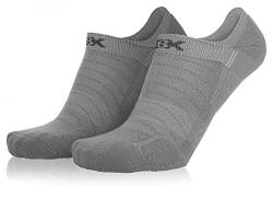 Eightsox Sneaker Merino 2-pack Grau - Merino Bequeme vielseitige Sneaker Socken, Größe EU 42-44 - Farbe Grey Uni von Eightsox