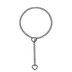 Eigso Frauen Statement Herz Ring Lariat Halskette Halsband Handmade Goth Punk Y Kette Choker Halskette für Frau Mann von Eigso