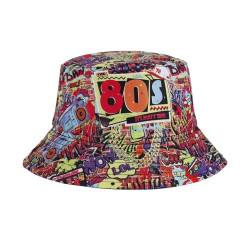 Eigso Oldschool 80s Womens Rock Eimer Hut für Mann Womans 90s Thema Hip Hop Hut Reversible von Eigso