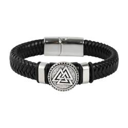 Eigso Trinity Celtic Knot Lederarmband für Mann Frau Classic Vintage 80s Mode Schmuck Armband für Männer Frauen von Eigso