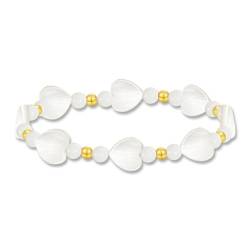Eigso White Cowery Cute Armband für Frauen Männer Unisex Classic Trend Conch Stretch Armband für Frau Mann von Eigso