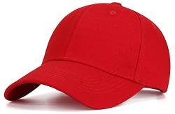 Einaily Unisex Kappe Mütze für Herren, Damen Kappe Outdoor Baseball Cap Verstellbar Erwachsenen Mütze Casual Cool Mode Baseballmütze Flat Hüte atmungsaktive Mütze Hut Cap (rot) von Einaily