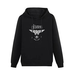 Eines Saxon Estd 1979 Printed Black Pullover Hoodies Mens Unisex Sweatshirts XL von Eines