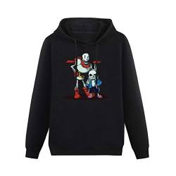 Eines Undertale Papyrus and Sans Printed Black Pullover Hoodies Mens Unisex Sweatshirts XXL von Eines