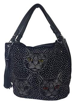 Einkaufszauber Beutel Handtasche Beuteltasche Katzen AS von Einkaufszauber