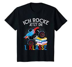 Kinder Einschulung 1. Klasse Gerockt Jungen Schule Monster Truck T-Shirt von Einschulung 1. Klasse Einschulungsgeschenke Design