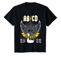 Kinder Einschulung ABCD Rocker Musik Gitarre Schulkind 2022 Jungen T-Shirt von Einschulung 1. Klasse Einschulungsgeschenke Design