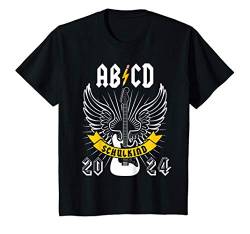 Kinder Einschulung ABCD Rocker Musik Gitarre Schulkind 2024 Jungen T-Shirt von Einschulung 1. Klasse Einschulungsgeschenke Design