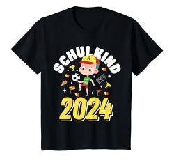 Kinder Schulkind 2024 süßes Fussball Junge Schulbeginn Einschulung T-Shirt von Einschulung 2024 Junge Schulanfang Schulkind