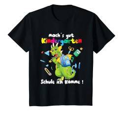 Kinder Kinder Schulkind 2024 Dino Drache Mach´s gut Kindergarten T-Shirt von Einschulung Erstklässler Kindergarten Abschied