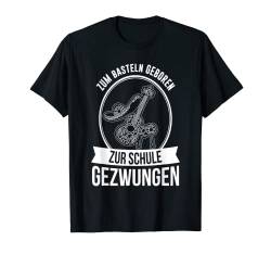 Schulanfang Outfit Zum Basteln Geboren Zur Schule Gezwungen T-Shirt von Einschulung Erstklässler & erste Klasse Schulkind