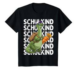 Kinder Schule 2023 Dino Schulkind Dinosaurier mit Schultüte T-Shirt von Einschulung Geschenk Outfits