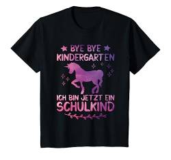 Kinder Ich bin jetzt ein Schulkind 2021 Pferde Mädchen Kinder T-Shirt von Einschulung Geschenk Schulkind Kinder Pferde