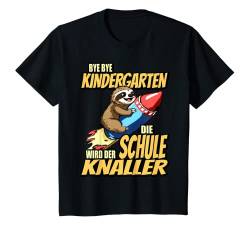 Kinder Bye Bye Kindergarten - die Schule wird der Knaller T-Shirt von Einschulung Geschenke für Schulanfänger