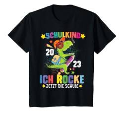 Kinder Schulkind 2023 Dinosaurier Schulanfang 2023 T-Shirt von Einschulung Schulanfang Schulkind Geschenk STORE