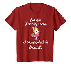 Kinder Schulanfang, Einschulung Bye bye Kindergarten T-Shirt von Einschulungs Designs für Jungen und Mädchen
