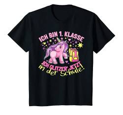 Kinder Ich bin 1. Klasse Schulstart 2021 erste erstklassig Einhorn T-Shirt von Einschulungsshirt Mädchen Jungen - Schulstart 2021