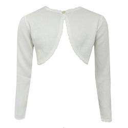 Eisend - Festlicher Mädchen Bolero glänzend, weiß - 364102, Größe 152 von Eisend