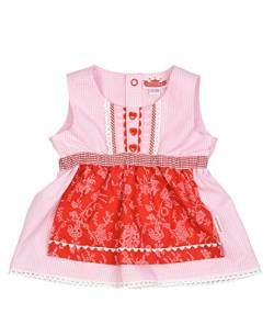 Eisenherz Mädchen Trachtenkleid Dirndl Baby mit angenähter Schürze rosa/rot in Größe 110/116 von Eisenherz