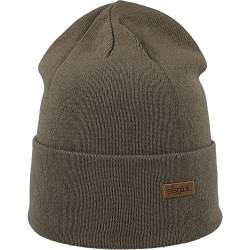 Eisglut Unisex Tonio Cotton Beanie-Mütze, Taupe, M 57-58cm von Eisglut