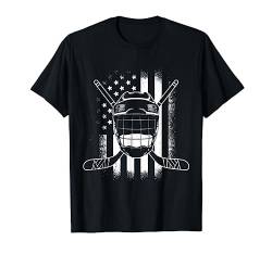 USA Eishockey Spieler Hockey Schläger T-Shirt von Eishockey Geschenk Hockey Tshirt