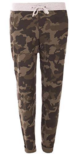 Damen Jogginghose Größe 36/38 bis 48/50 Sweatpants mit Stern Anker Camouflage und Uni Farben (38/40, J09) von Eitex