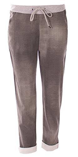 Damen Jogginghose Größe 36/38 bis 48/50 Sweatpants mit Stern Anker Camouflage und Uni Farben (48/50, J13) von Eitex