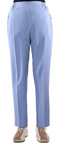 Eitex Damen Seniorenhose Schlupfhose mit Gummizug Kurzgröße ideal für pflegebedürftige Omas einfach anzuziehen und super pflegeleicht (36/38, hellblau) von Eitex